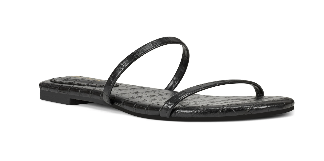 Nine West Women's Blaise Flat Sandals  Color Black Size 7M