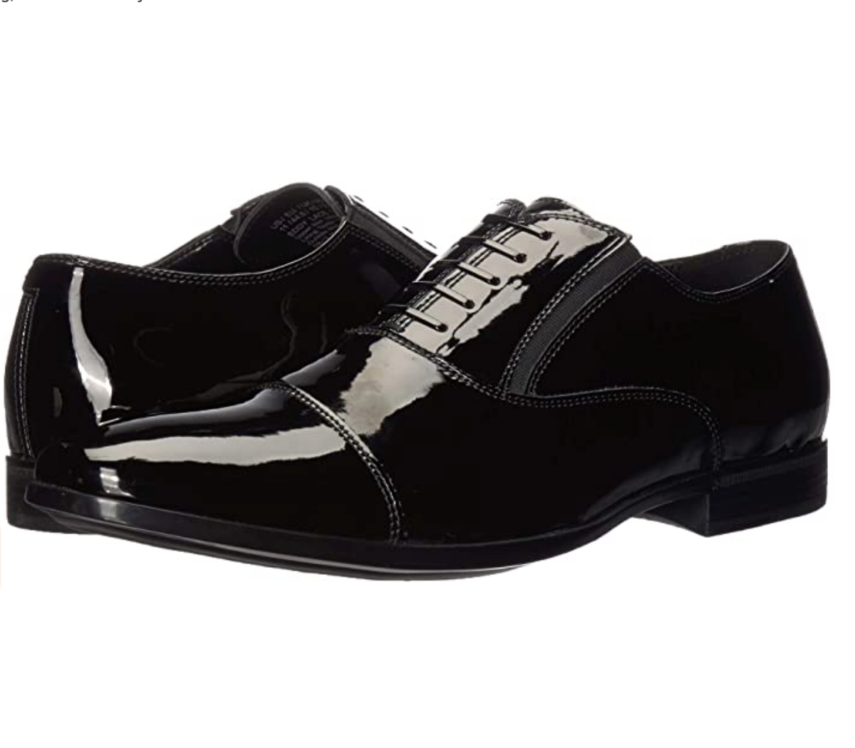 Kenneth Cole REACTION Men's Eddy Brogue Lace Up Oxfords  Polished Black Size 9.5