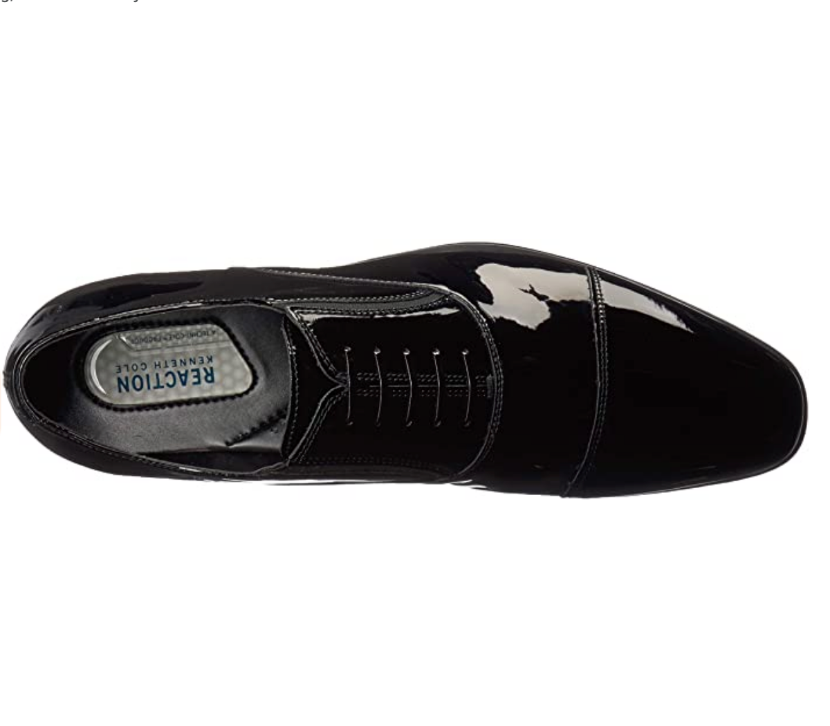 Kenneth Cole REACTION Men's Eddy Brogue Lace Up Oxfords  Polished Black Size 9.5