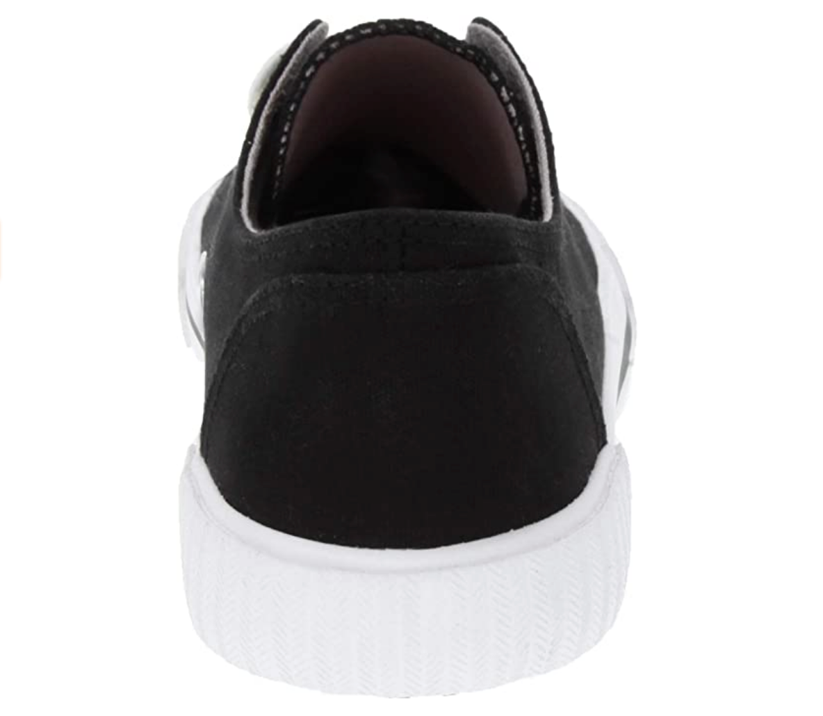 Sugar Women's Genius Comfortable Slip On Sneaker Shoe with No-Tie Laces and Cute Design   Color: Black Canvas  Size: 8M