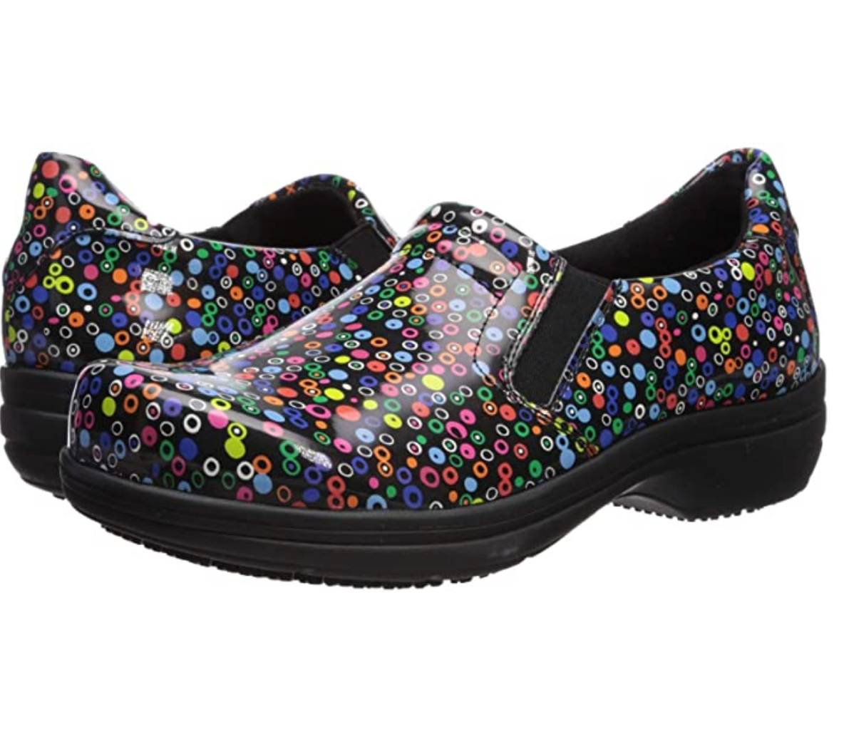Easy Works Women's Bind Health Care Professional Shoe  Color: Black/Bright Mul Do  Size 9WW