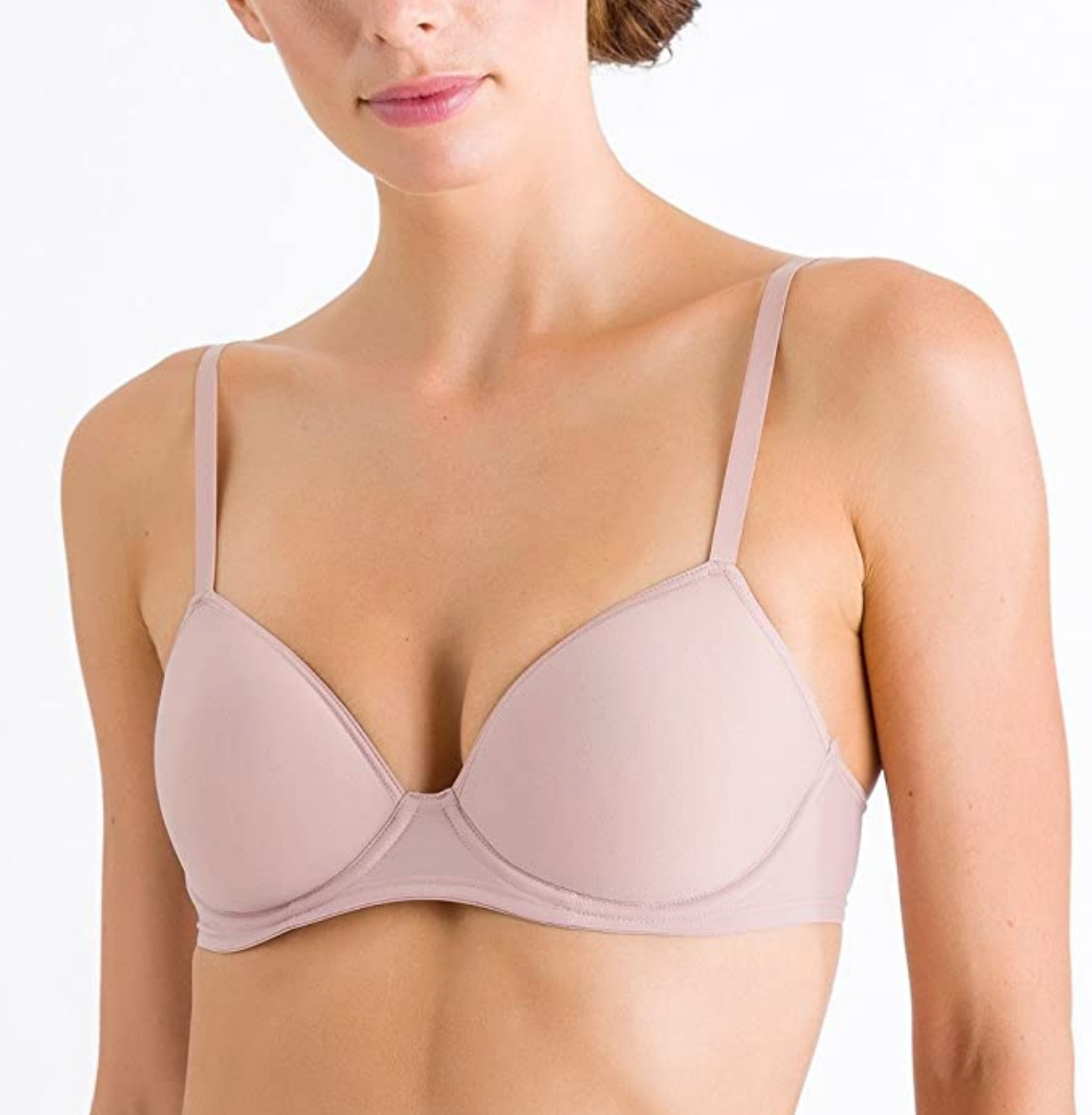 HANRO Women's Smooth Illusion T-Shirt Spacer Bra  Color Natural