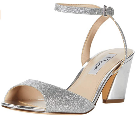 NINA Lawren New Silver Baby Glitter   Size: 9.5