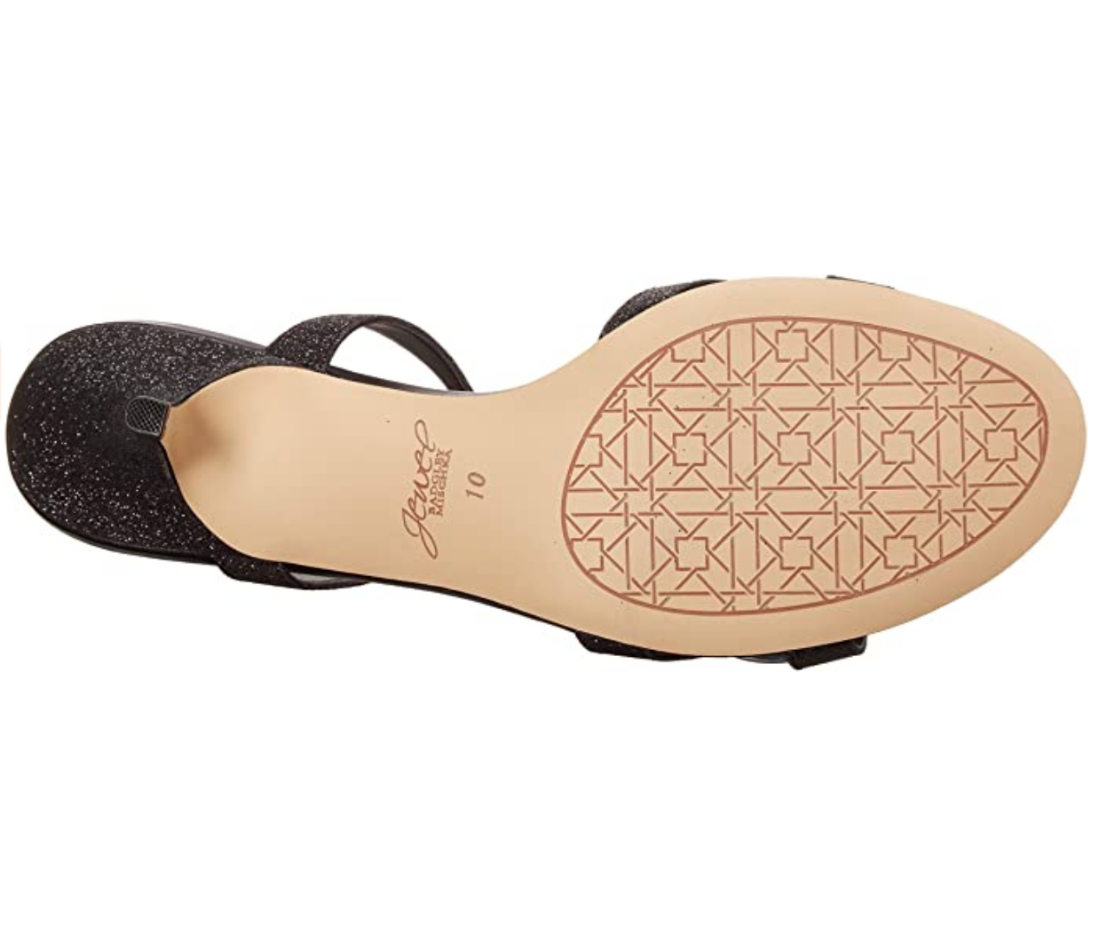 Jewel Badgley Mischka Women's Newton Heeled Sandal  Size: 8M Color: Black Glitter