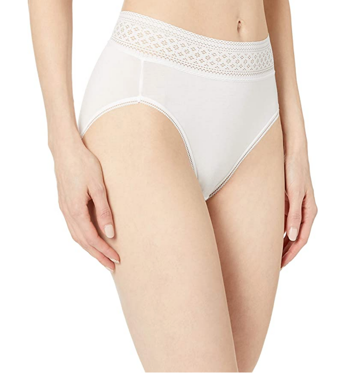 Wacoal Women's Subtle Beauty Hi Cut Brief Panty Color White Size L