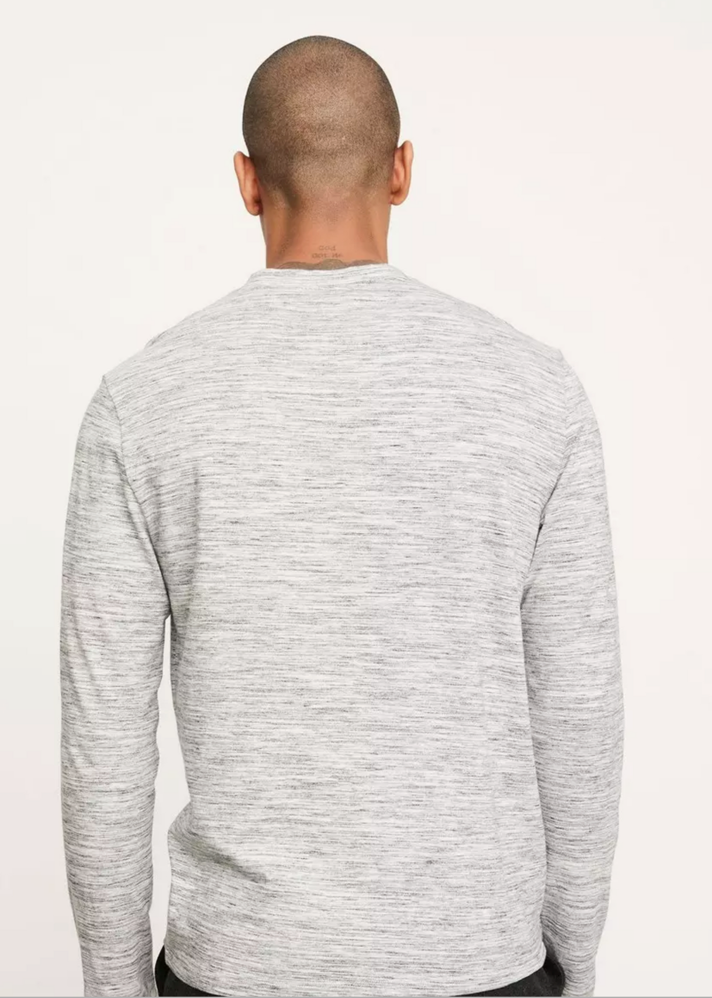 Vince Men’s Static Feeder Stripe Long Sleeve Henley   Color Gray Size M