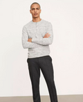 Vince Men’s Static Feeder Stripe Long Sleeve Henley   Color Gray Size M