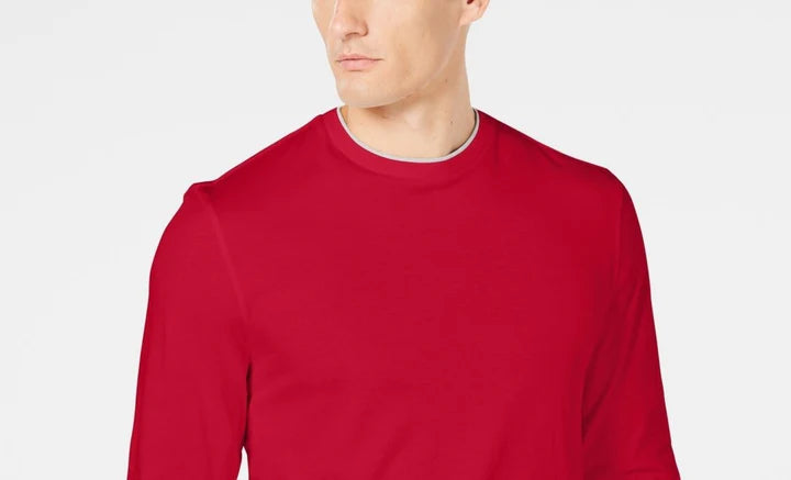 Club Room Men's Doubler Crewneck T-Shirt  Color Pine Grove Size 2XL