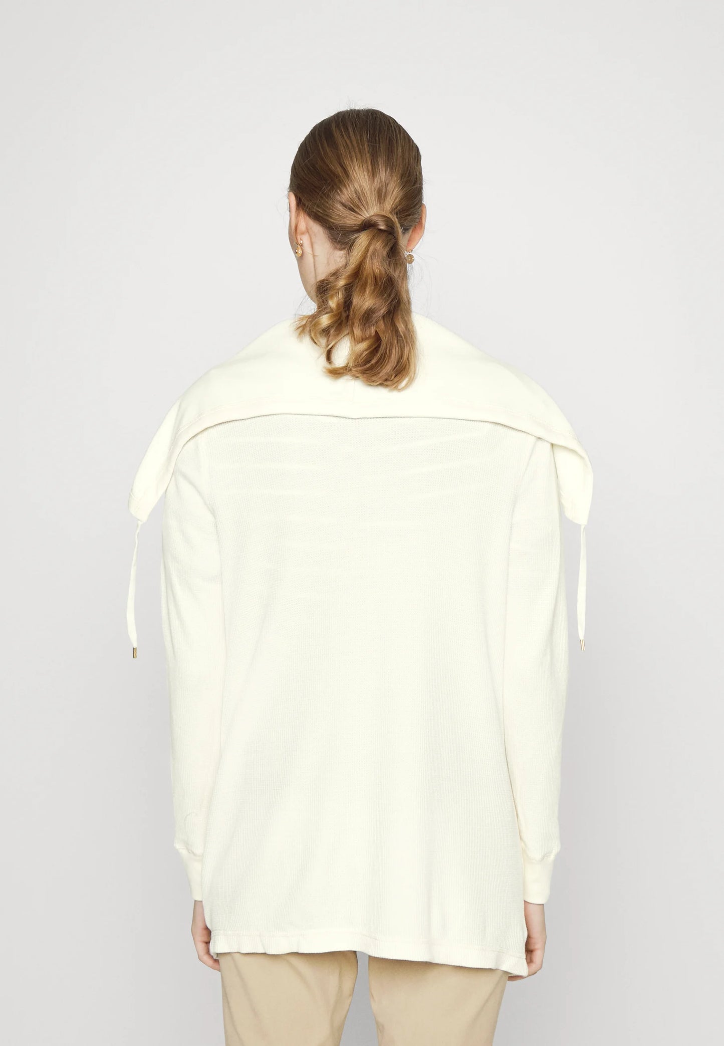 Lauren Ralph Lauren Thermal Waffle-Knit Cardigan  Color Pale Cream size XS
