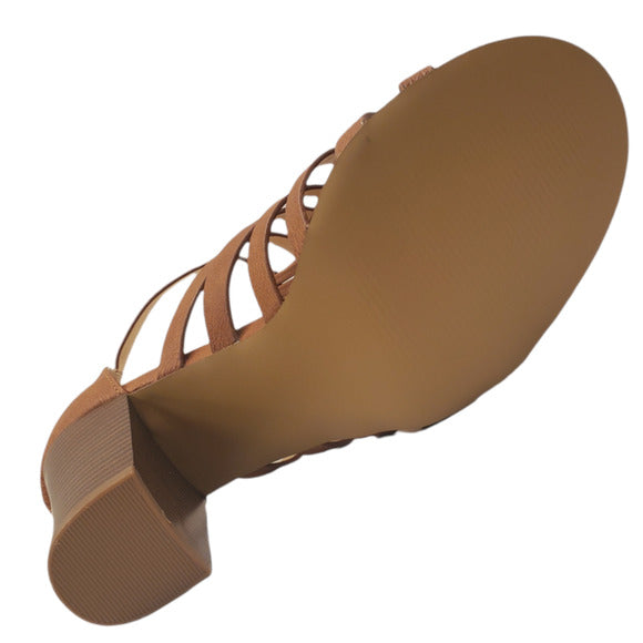 XOXO Womens Bae Block heel Sandal   Color Tan/Brown