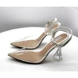Steve Madden Womens Zelie Two-Piece Pumps  Color Clear Vinyl Size 9M