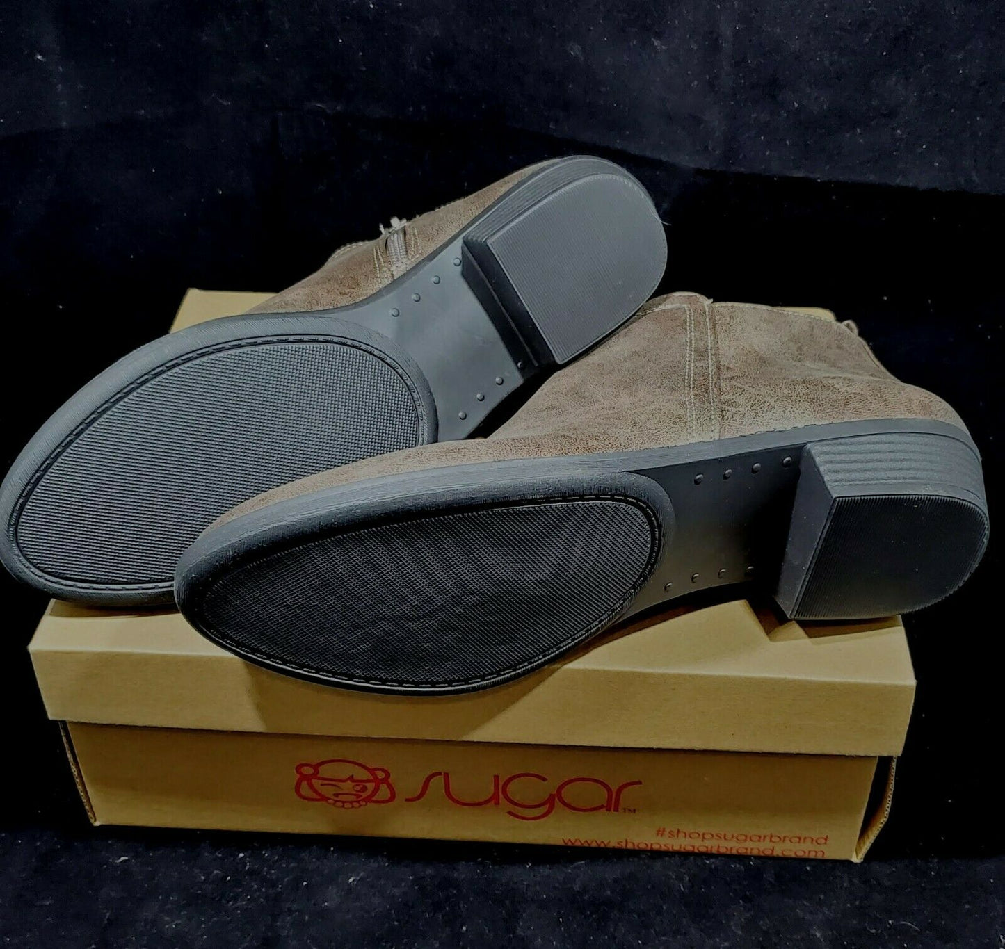 Sugar Tabby Short Booties bronze metallic