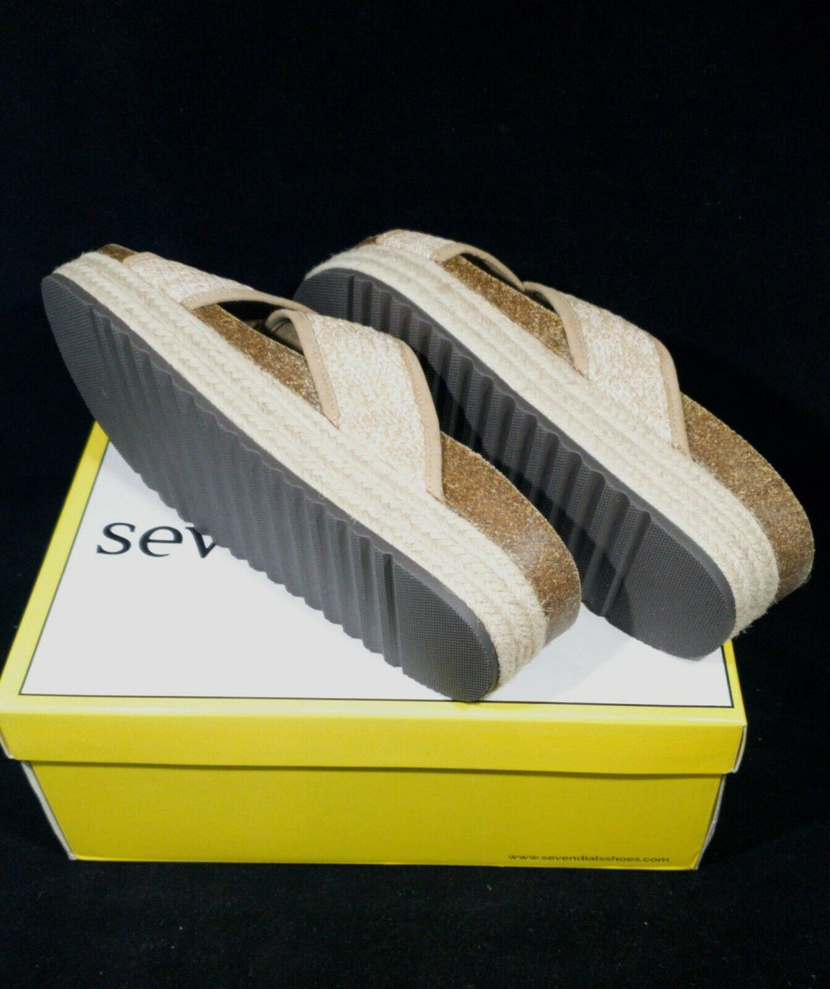 Seven Dials Women's Bradile Cross Band Espadrille Sandals  Natural Size 10