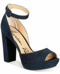 American Rag Women's Reeta Open Toe Ankle Strap Velvet Heels AREETA Size 10.5W