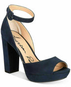 American Rag Women's Reeta Open Toe Ankle Strap Velvet Heels AREETA Size 10.5W
