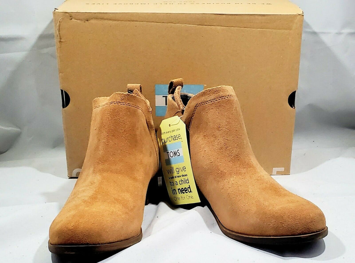 TOMS Deia Toffee Suede/Wool Boot Color Brown Size 8.5