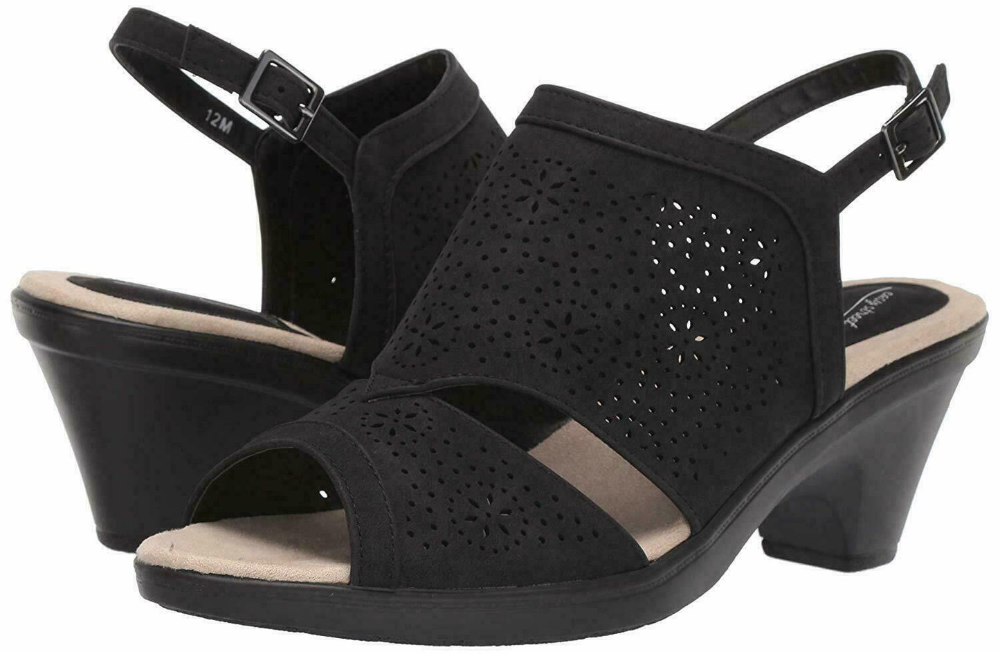Easy Street Women's Linda Slingback Dress Casual Sandal   Color Black Size 11M