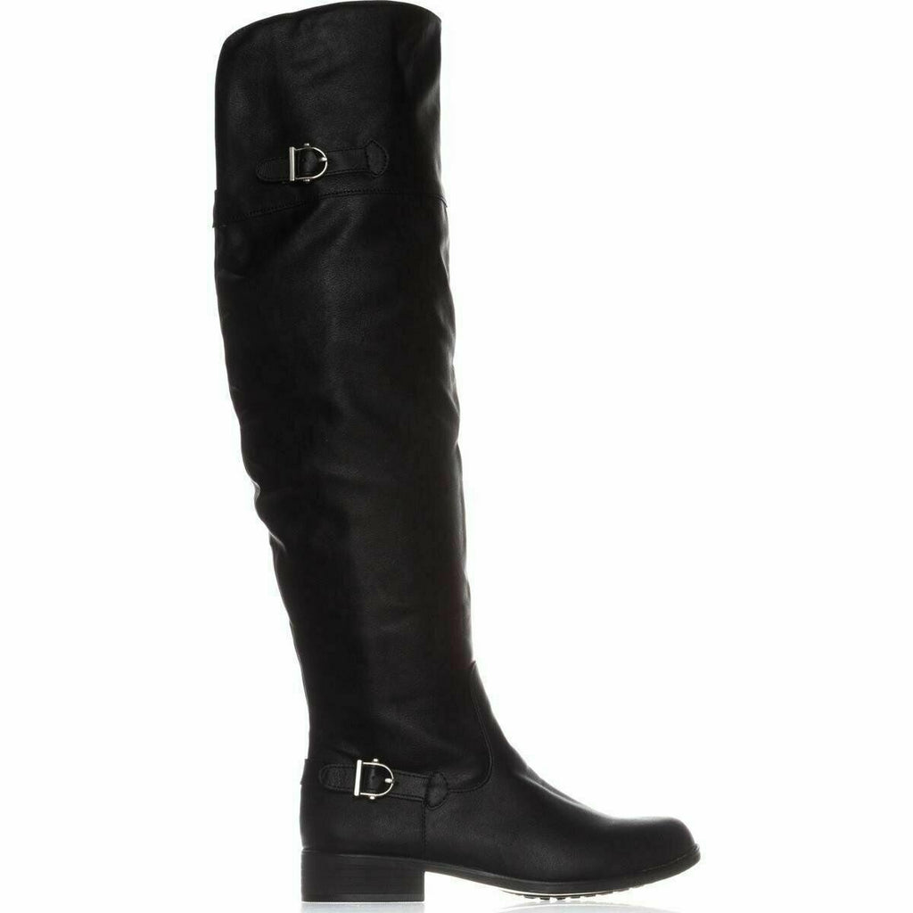 American Rag Womens Adarra Almond Toe Knee High Fashion Black Smooth Size 5M