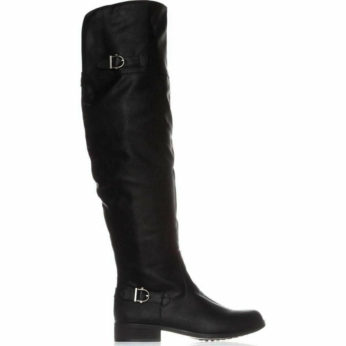 American Rag Womens Adarra Almond Toe Knee High Fashion Black Smooth Size 5M