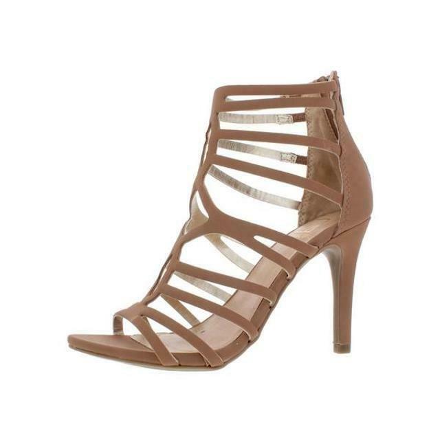 Material Girl Pixie Caged Sandals  Color Brown Size 6.5M