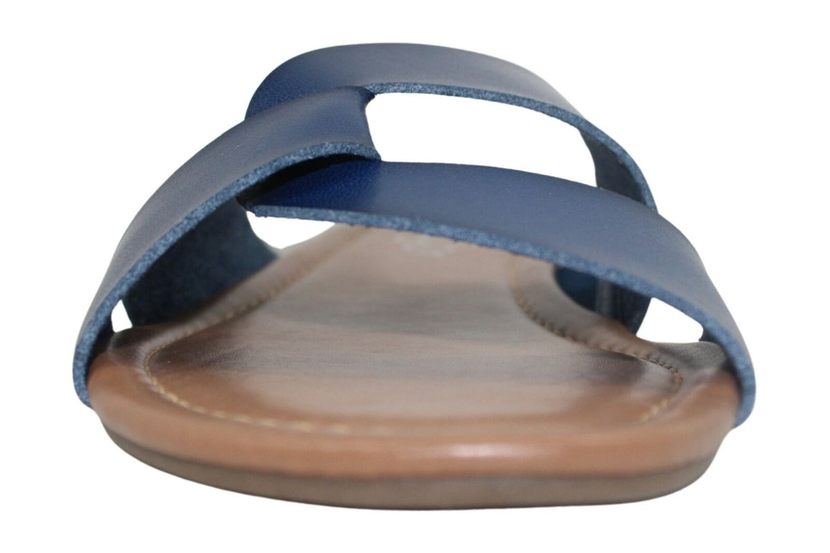 Sugar Women's Olena Vegan Leather Slide On Flats  Color Blue Size 9.5M
