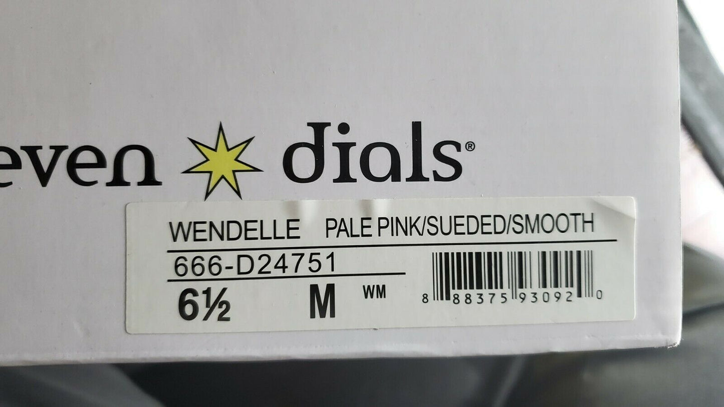 SEVEN DIALS Womens Wendelle Peep Toe Casual, Pale Pink/Sueded/Smooth, Size 6.5