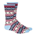 Sun Stone Mens Holiday Reindeer Crew Socks  Color Blue Reindeer ONE SIZE