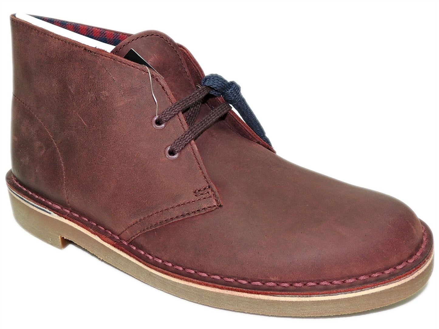 Clarks Men's Bushacre 2 Chukka Boots  Color Aubergine Leather Size 8M