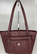 Giani Bernini Pebble Vegan Leather Tote Bag  Color Wine