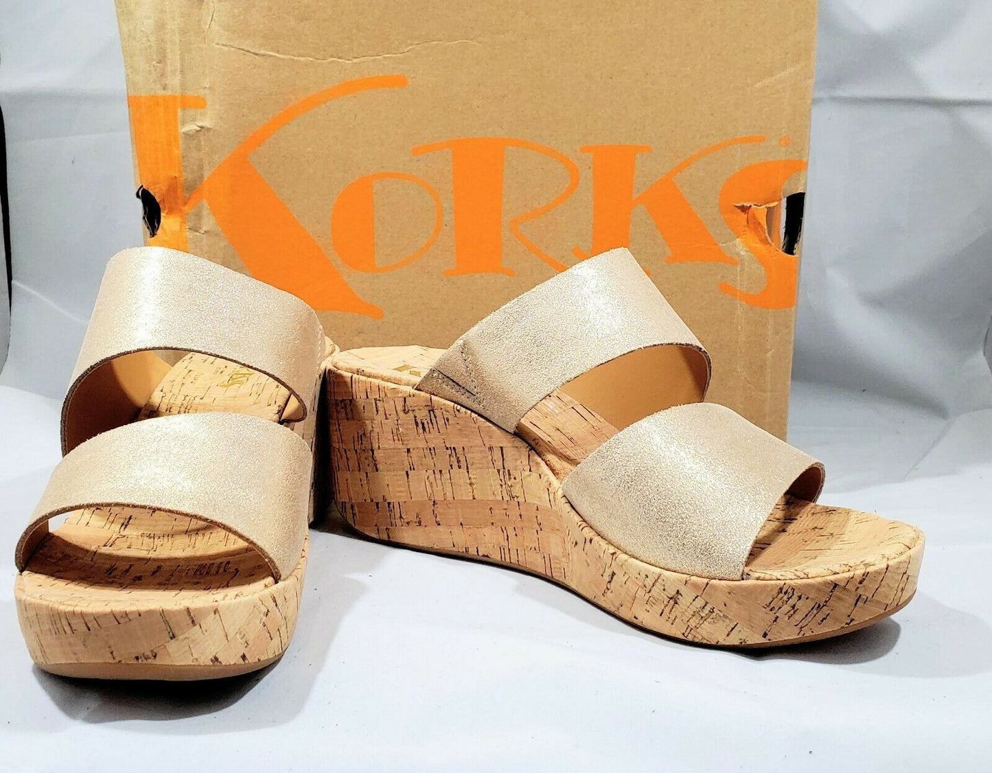 Korks Deltona Cork Slide Sandals gold -  9m