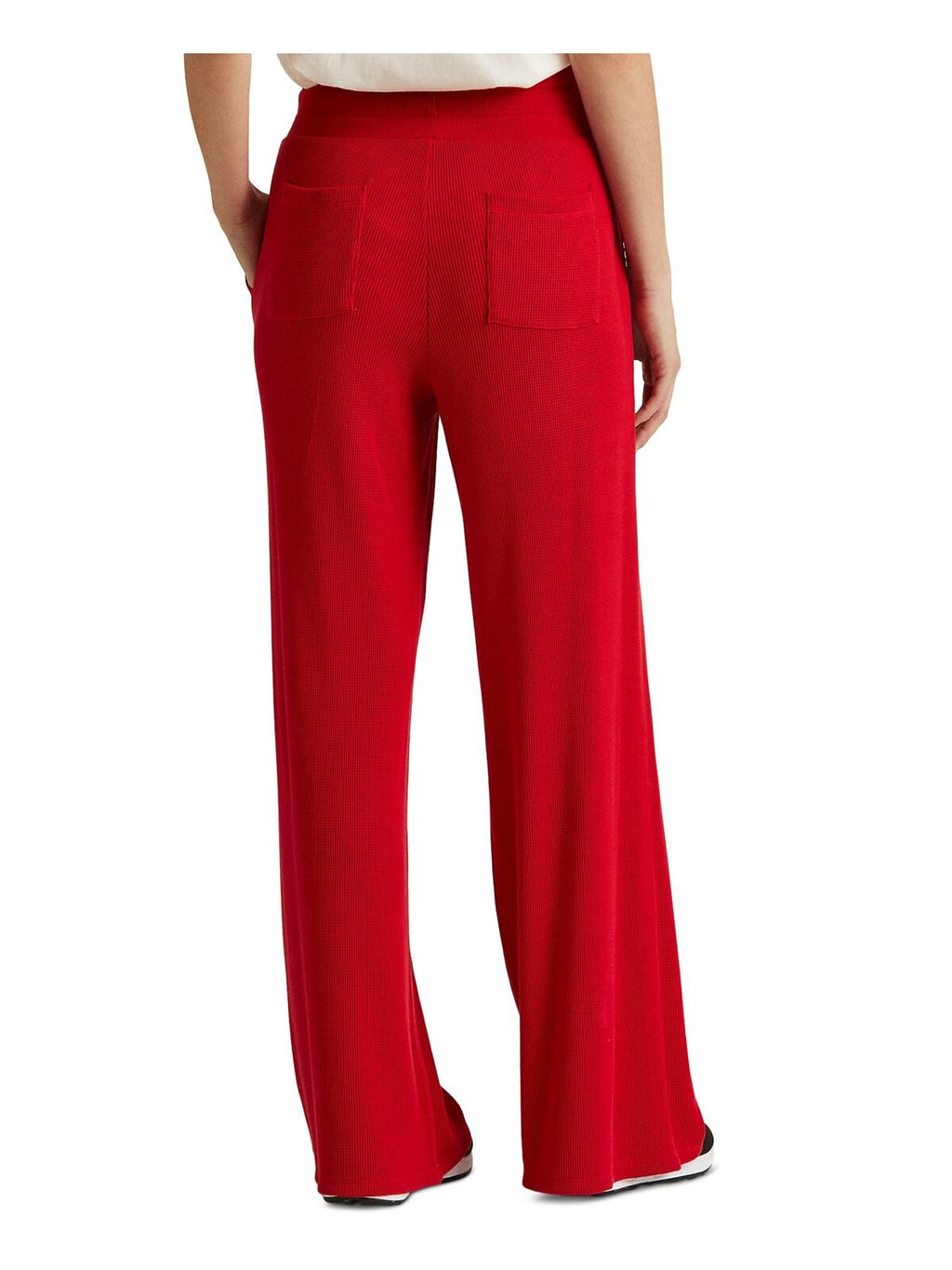 Lauren Ralph Lauren Thermal Waffle-Knit Sweatpants  Color Lipstick Red Size L