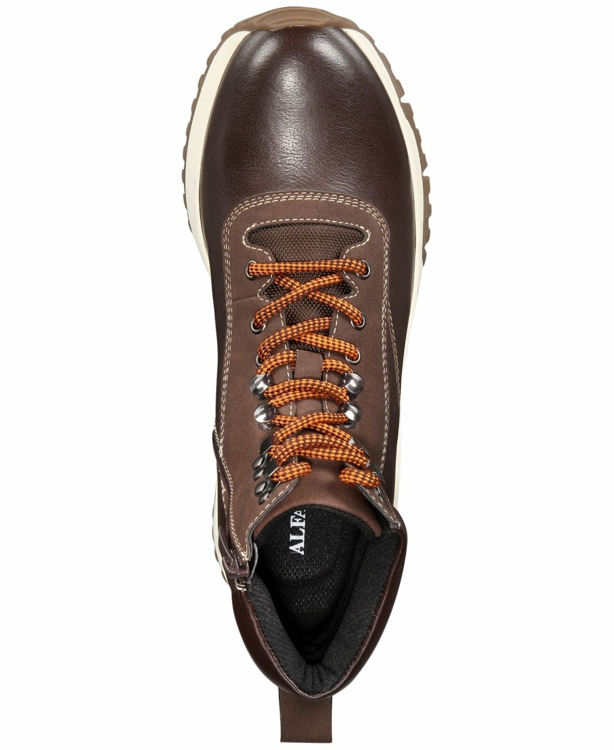 Alfani Men's Reggie Leather Alpine Boots  Brown Size 12