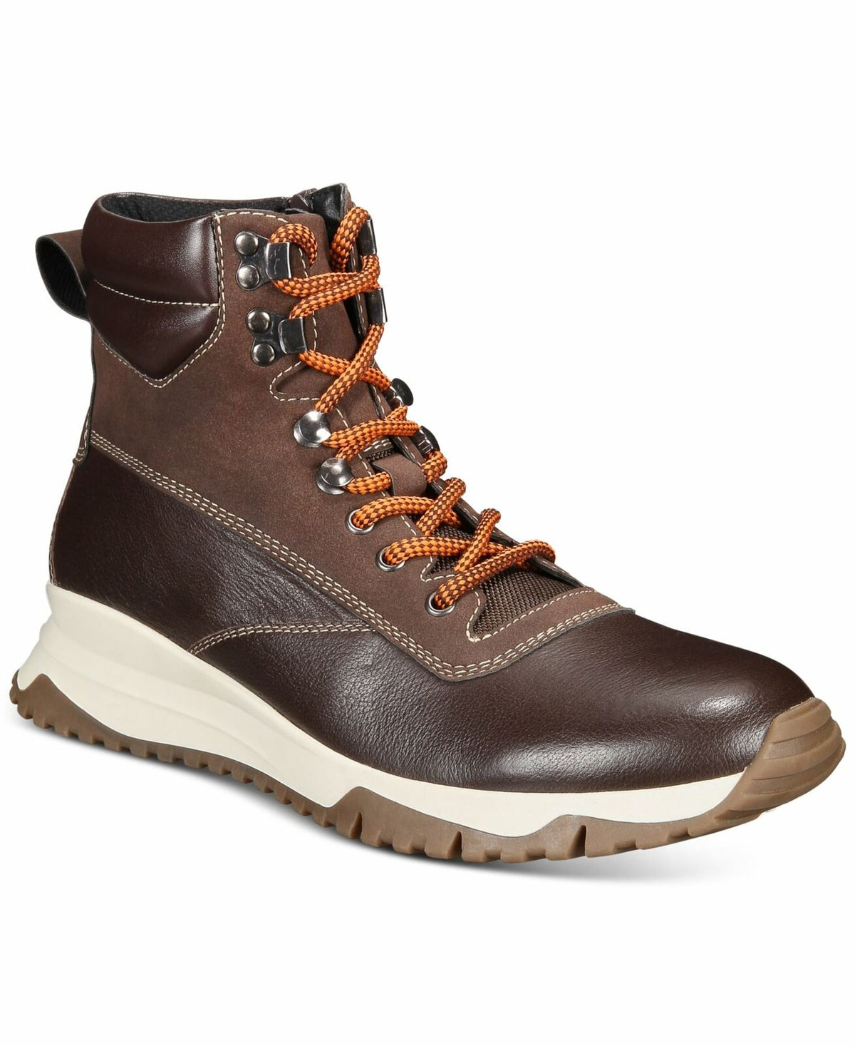Alfani Men's Reggie Leather Alpine Boots  Brown Size 12