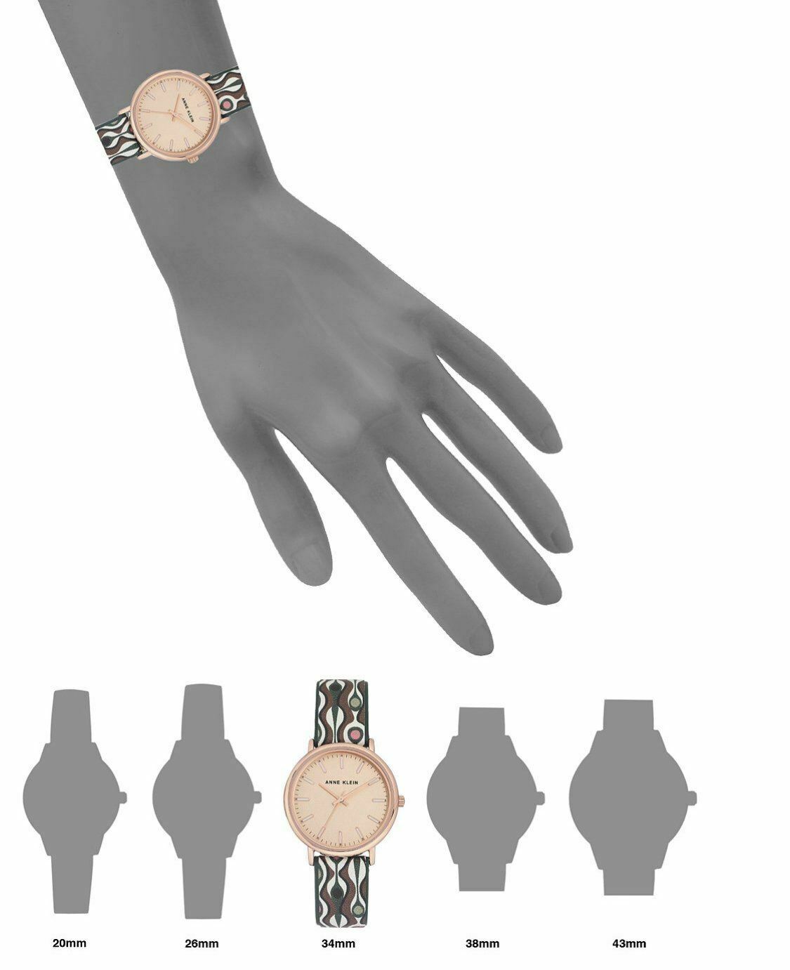 Anne Klein Women's Multi Vegan Leather Strap Watch Style: AK/3332RGMT
