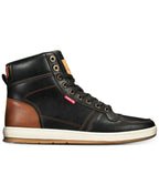 LEVI'S Men's Black/Tan Comfort Supportive Casual High Top Sneaker Boot Size 10.5