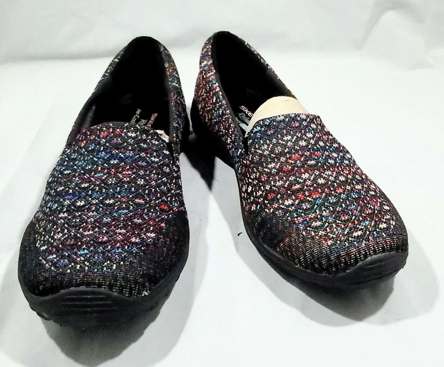 Skechers Women's Reggae Fest-Wicker-Engineered Knit Twin Gore Slip on (Willows) Loafer Flat Size: 7.5M