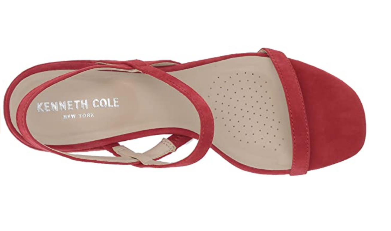 Kenneth Cole Women's Maise Low Block Heel Strappy Sandal  Color Fuego Size 9M