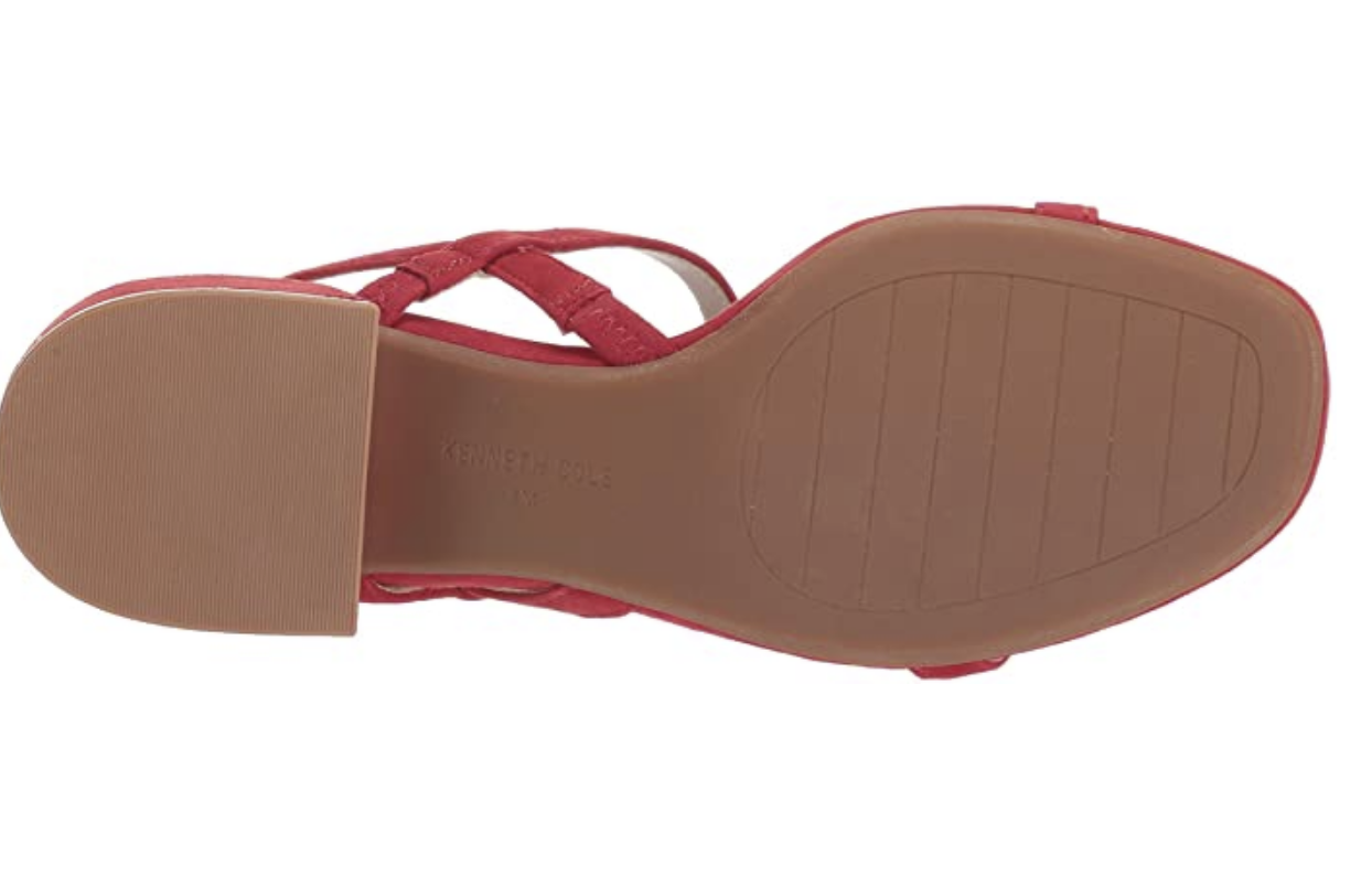Kenneth Cole Women's Maise Low Block Heel Strappy Sandal  Color Fuego Size 9M