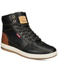 LEVI'S Men's Black/Tan Comfort Supportive Casual High Top Sneaker Boot Size 10.5