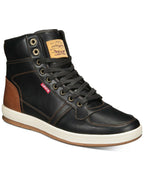 LEVI'S Men's Black/Tan Comfort Supportive Casual High Top Sneaker Boot Size 10.5