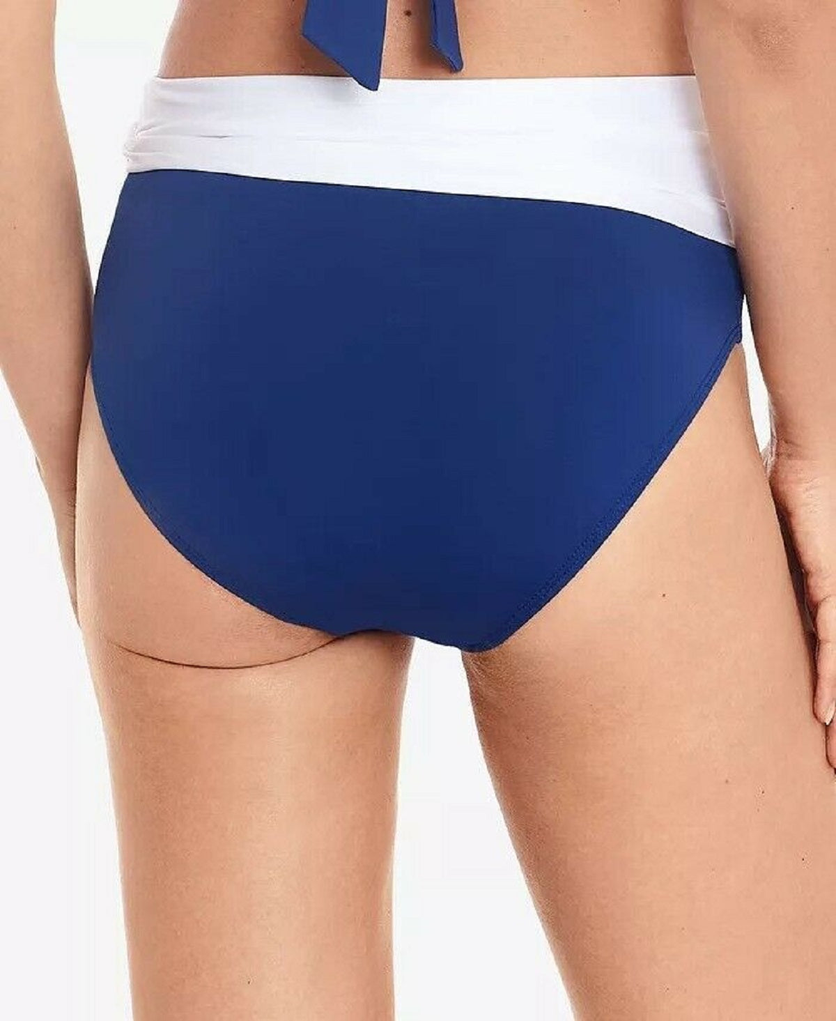 Lauren Ralph Lauren SAPPHIRE Tummy-Control Bikini Swim Bottoms  Color Blue/White Size 16