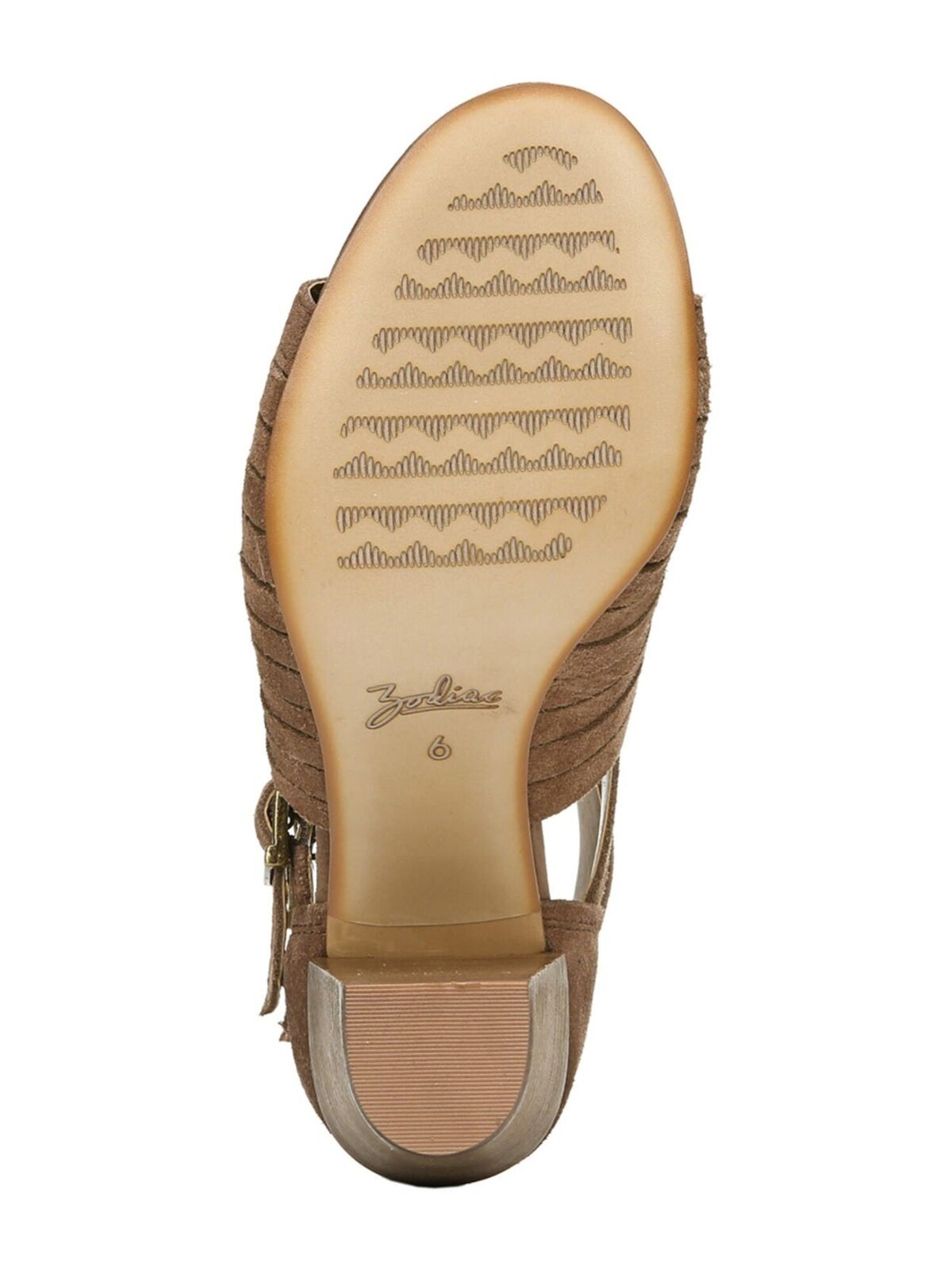 ZODIAC Womens Woven Cassie Round Toe Block Heel Sandals  Color Brown Leather Size 6.5M