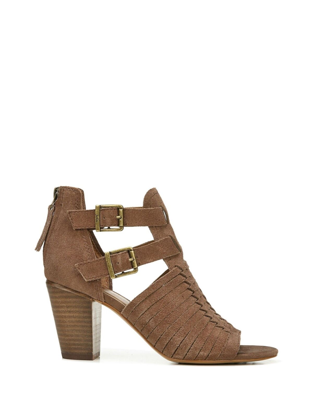 ZODIAC Womens Woven Cassie Round Toe Block Heel Sandals  Color Brown Leather Size 5.5M