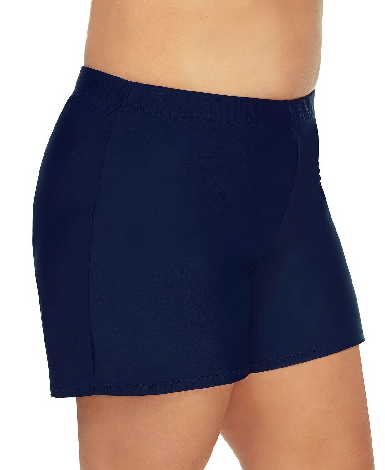 Island Escape Thigh Minimizing Lined Stretch Board Shorts  Color Navy Size 18W