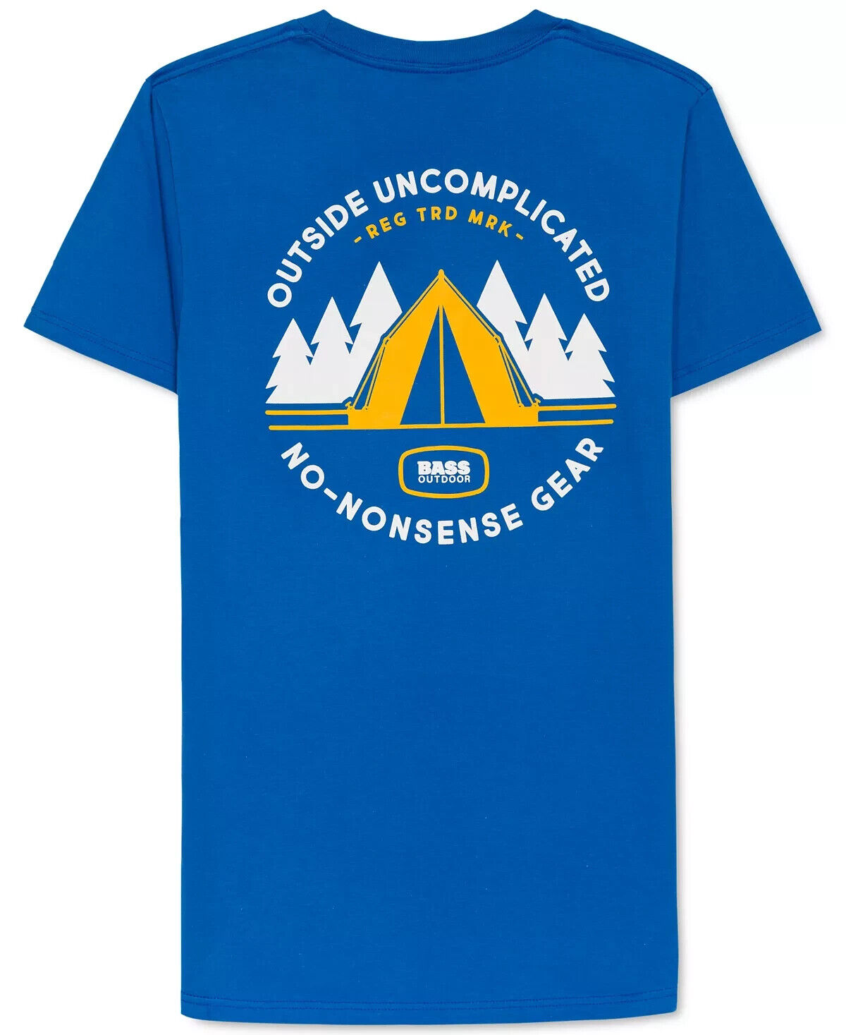BASS OUTDOOR Men's Tent Graphic T-Shirt  Color Turkish Sea Size L
