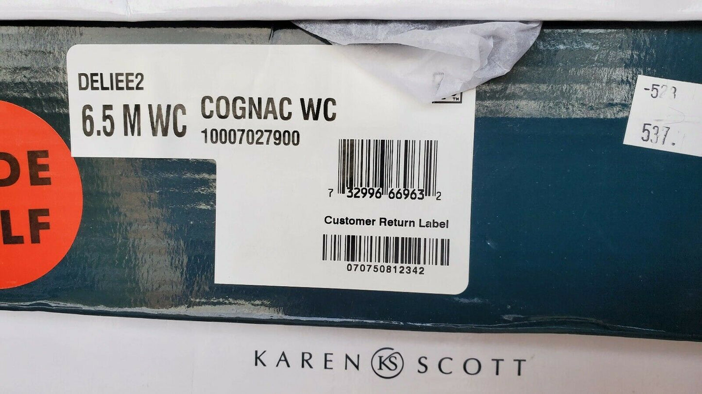 Karen Scott Womens Deliee 2 Faux Leather Riding Boots Brown 6.5 Medium (B,M)  Wide Calf