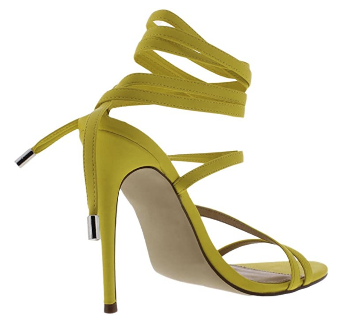 Steve Madden Women's Amberlyn Heeled Sandal Color: Yellow  Size: 8 M