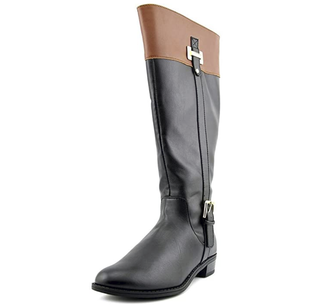 Karen Scott Womens Deliee Boots Color: Black/CognacSynthetic - Various Sizes