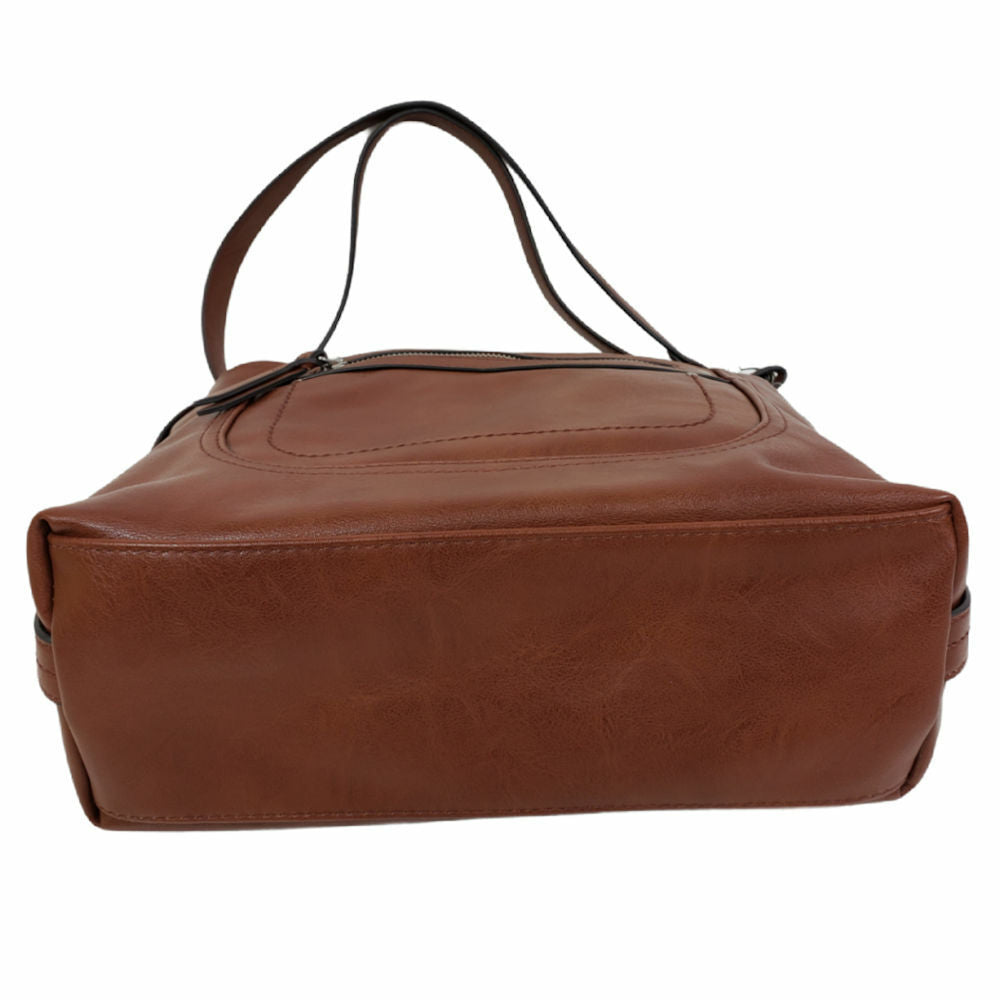 INC International Concepts Riverton Vegan leather Hobo  Color Camel