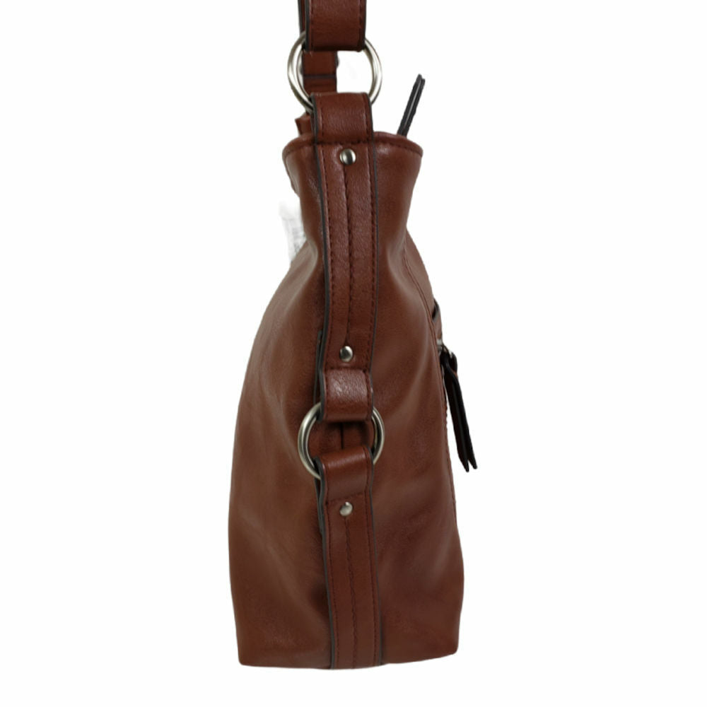INC International Concepts Riverton Vegan leather Hobo  Color Camel
